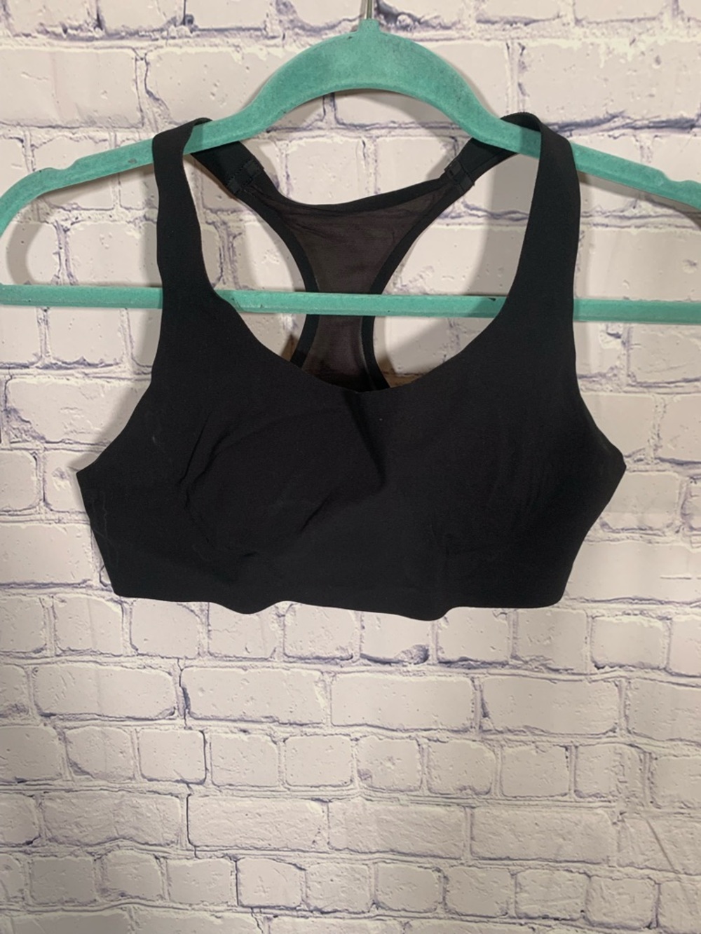 Lululemon Womens Break Free Bra Black Sz 36A Racerback Athleisure Workout Casual